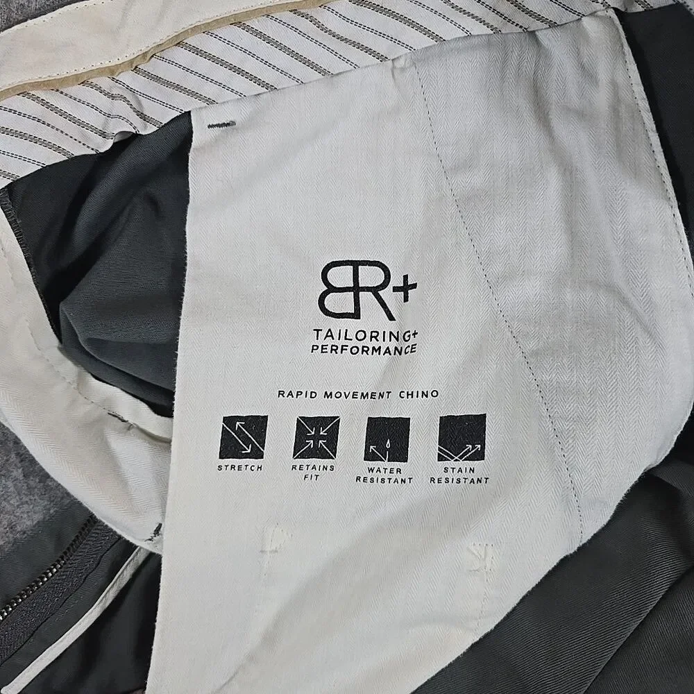 Banana Republic Classic Chinos Pants Mens 35 X 32 Gray Trouser Slack Work 2 Play